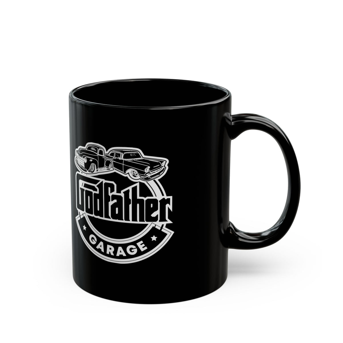 Godfather Garage Black Mug – Vintage Car Mechanic Coffee Cup (11oz & 15oz)