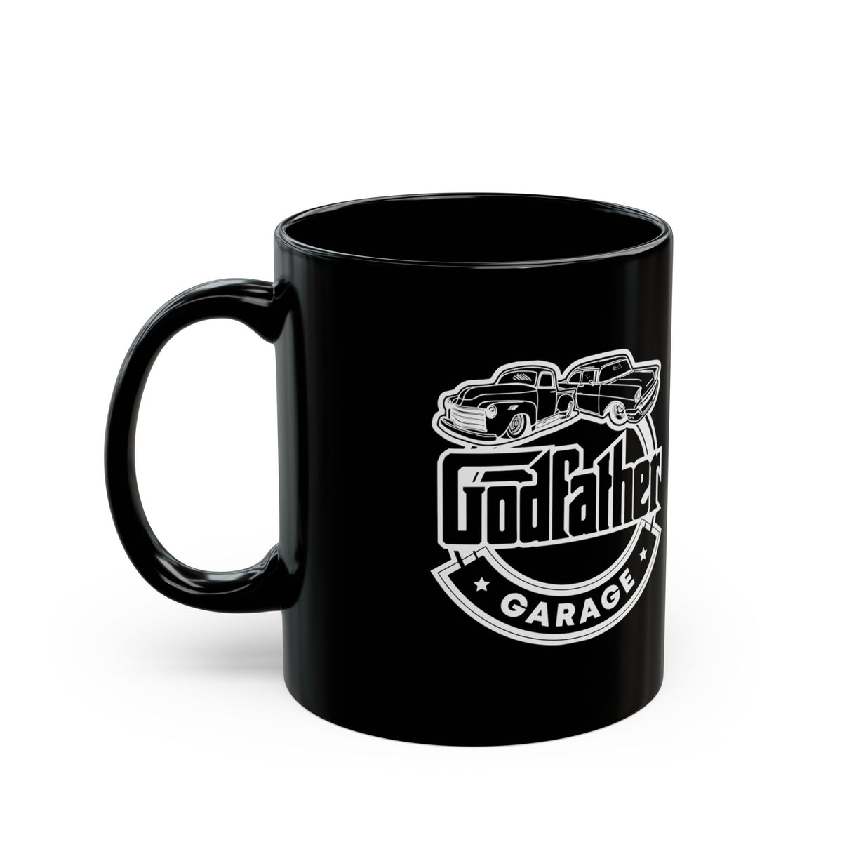 Godfather Garage Black Mug – Vintage Car Mechanic Coffee Cup (11oz & 15oz)